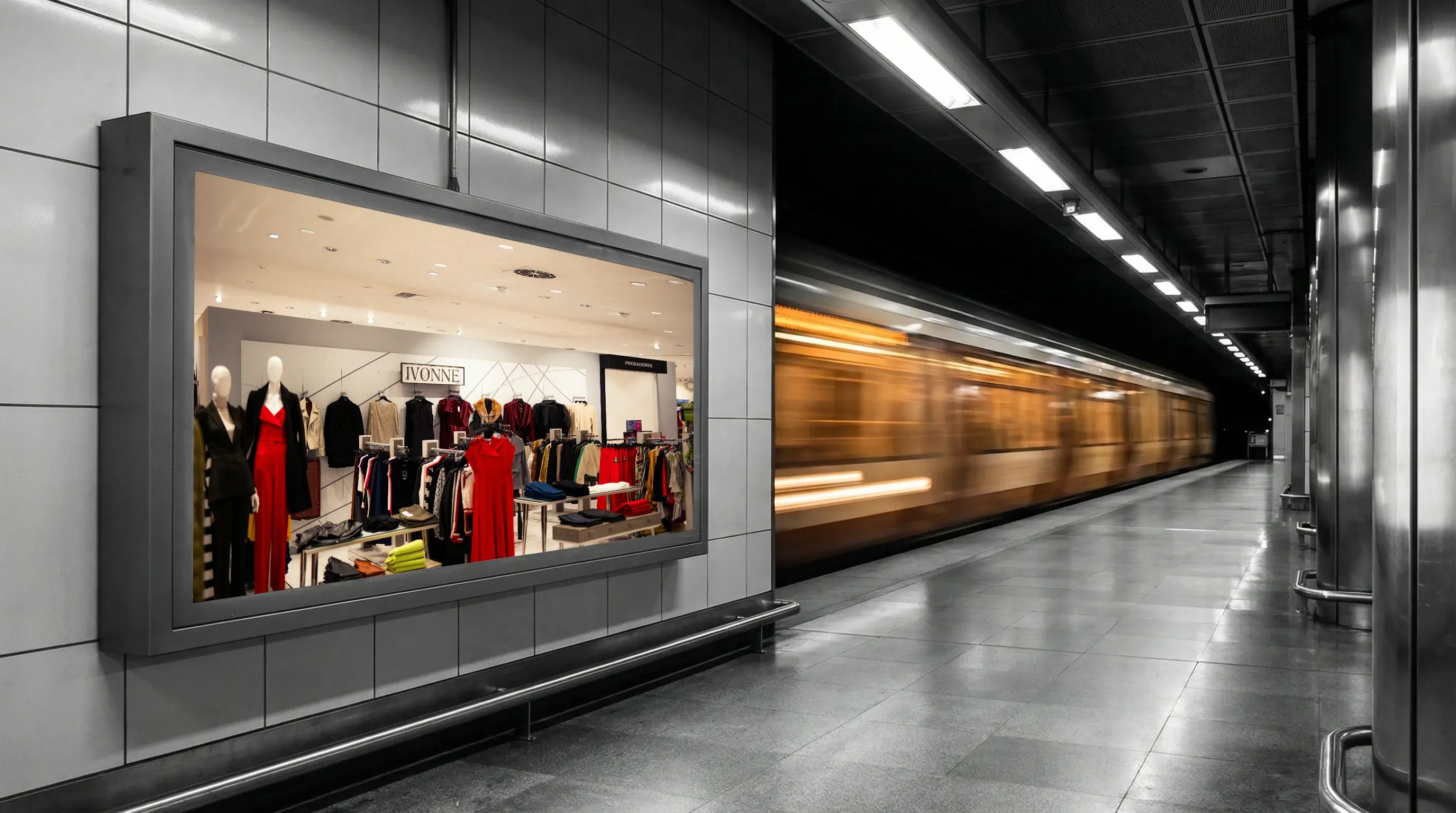Billboard mockup gallery showing outdoor and subway advertising templates.